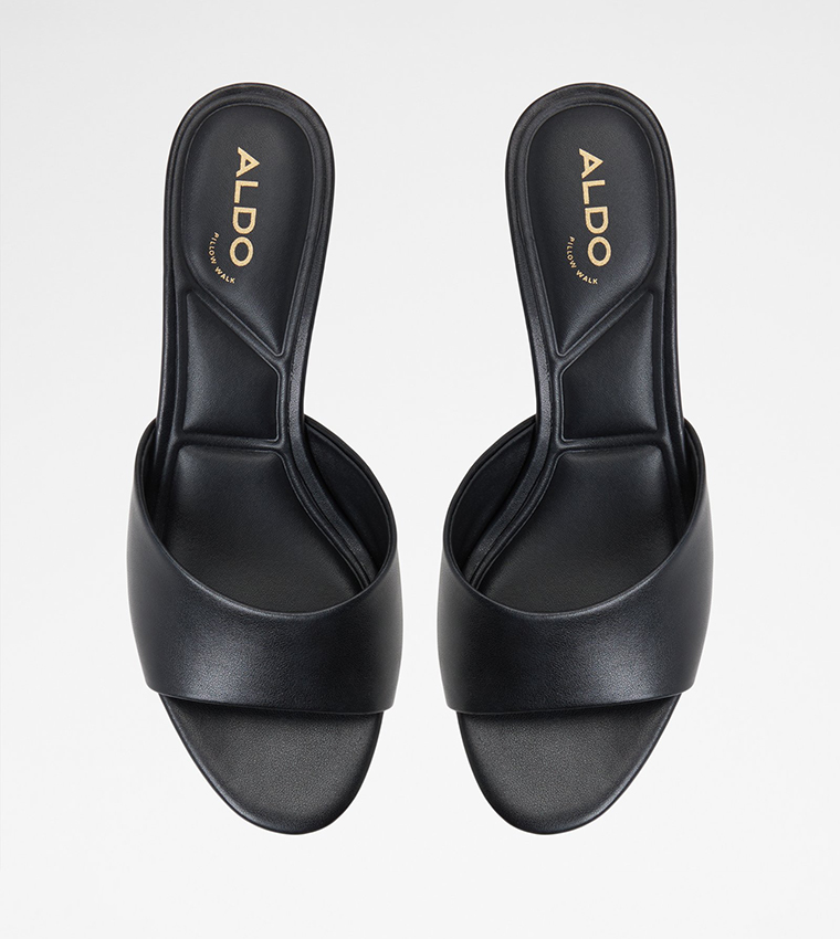 DELPHINIA Flared Heel Sandals