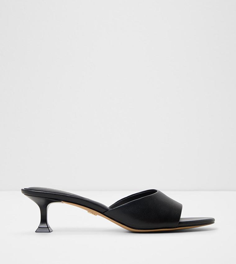 DELPHINIA Flared Heel Sandals