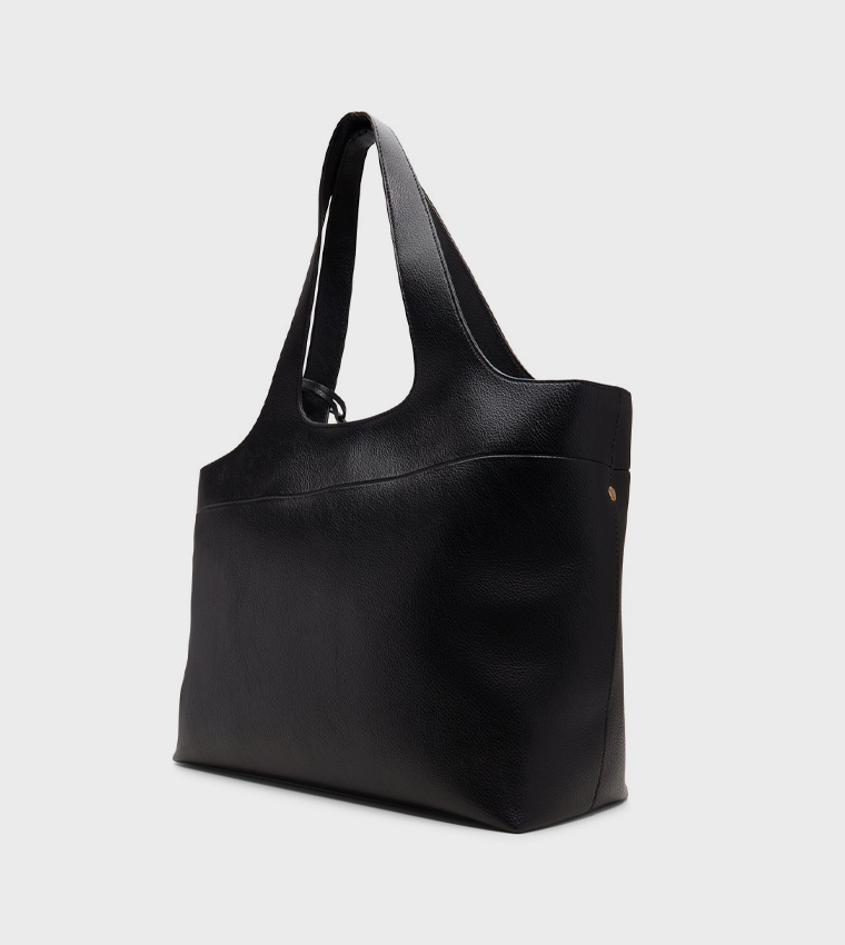 DELVINA Textured Tote Bag