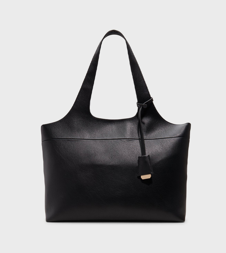 DELVINA Textured Tote Bag