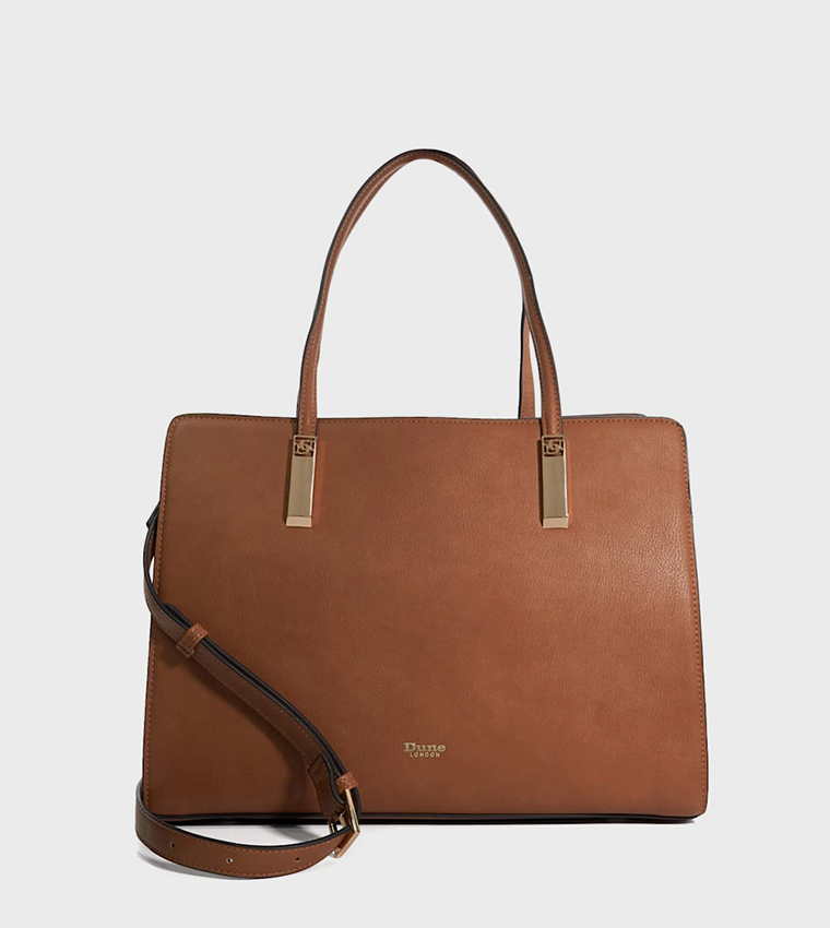 Buy Dune London DENBEIGHS Logo Detail Tote Bag In Tan 6thStreet Saudi Arabia