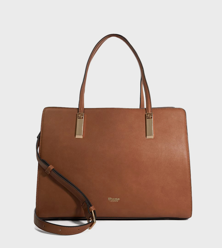 DENBEIGHS Textured Satchel Bag