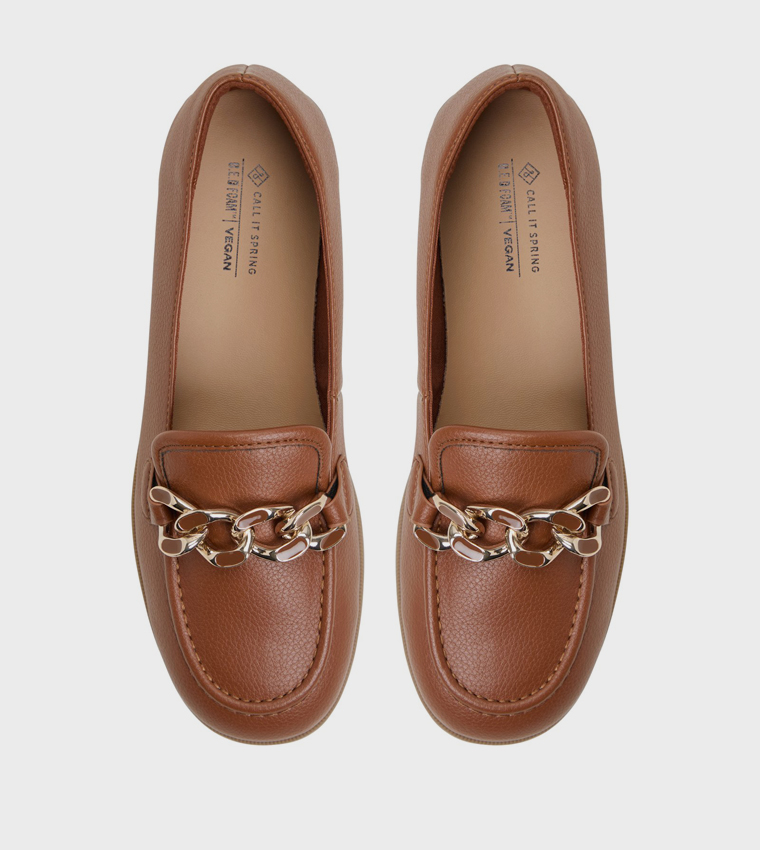 DERAYNE Metal Detail Loafers