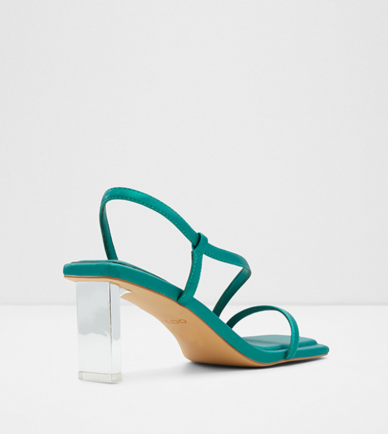 DEVINA Transparent Heel Sandals