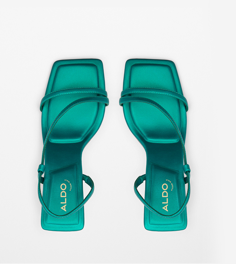 Buy Aldo DEVINA Transparent Heel Sandals In Dark Green 6thStreet Oman