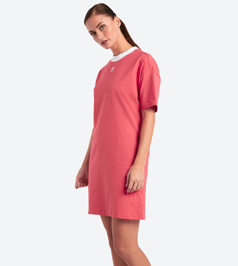 Adidas trefoil dress pink on sale