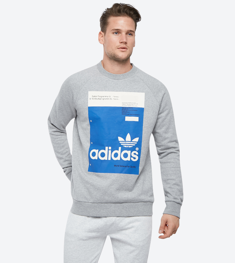 Buy Adidas Long Sleeve Pantone Sweatshirt Grey DH4785 In Grey 6thStreet Qatar