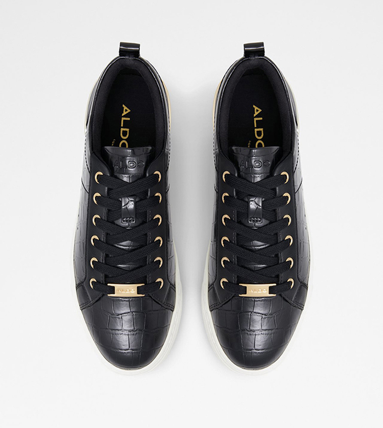 DILATHIELLE Textured Lace Up Sneakers