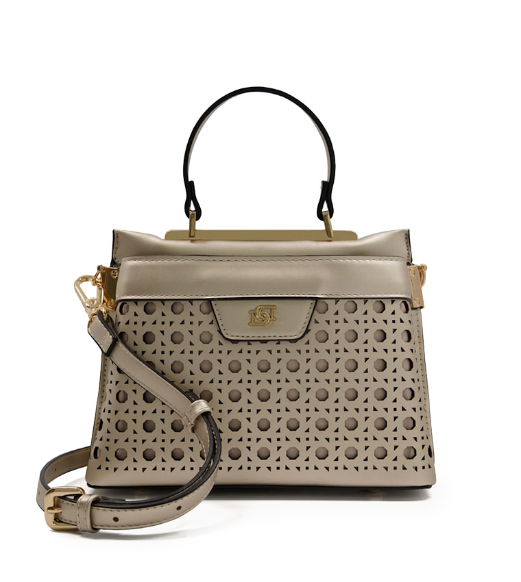 Buy Dune London Small Laser Cut Boxy Tote Bag In Beige 6thStreet