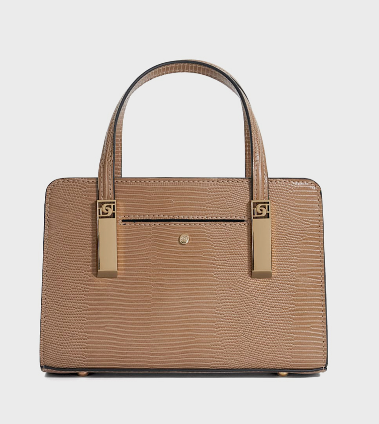 DINKIEDENBEIGH Textured Satchel Bag