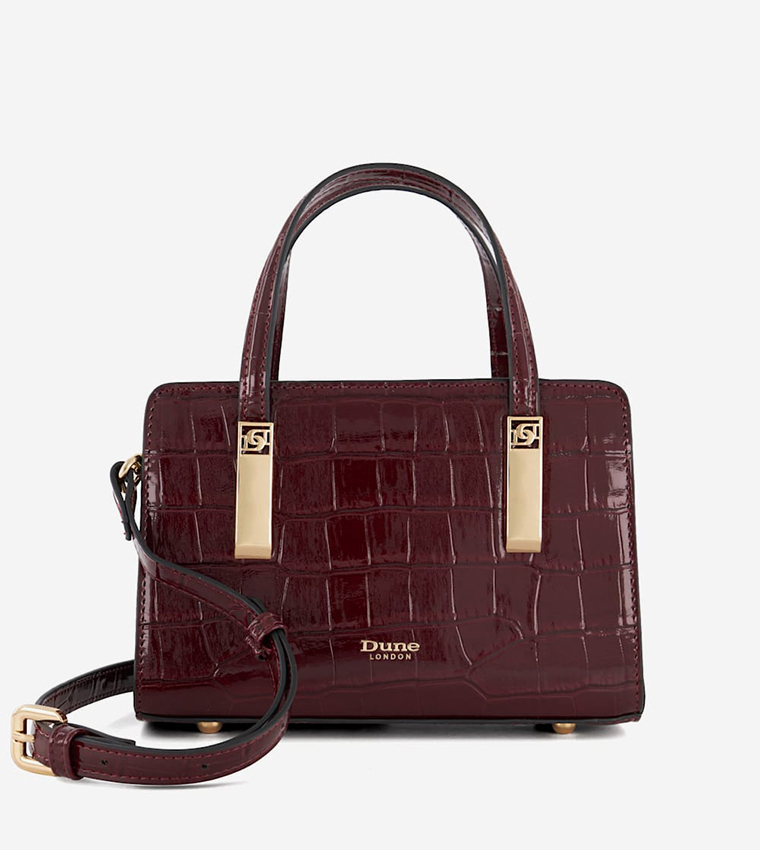 Buy Dune London DINKIEDENBEIGH Textured Shoulder Bag In Burgundy 6thStreet UAE