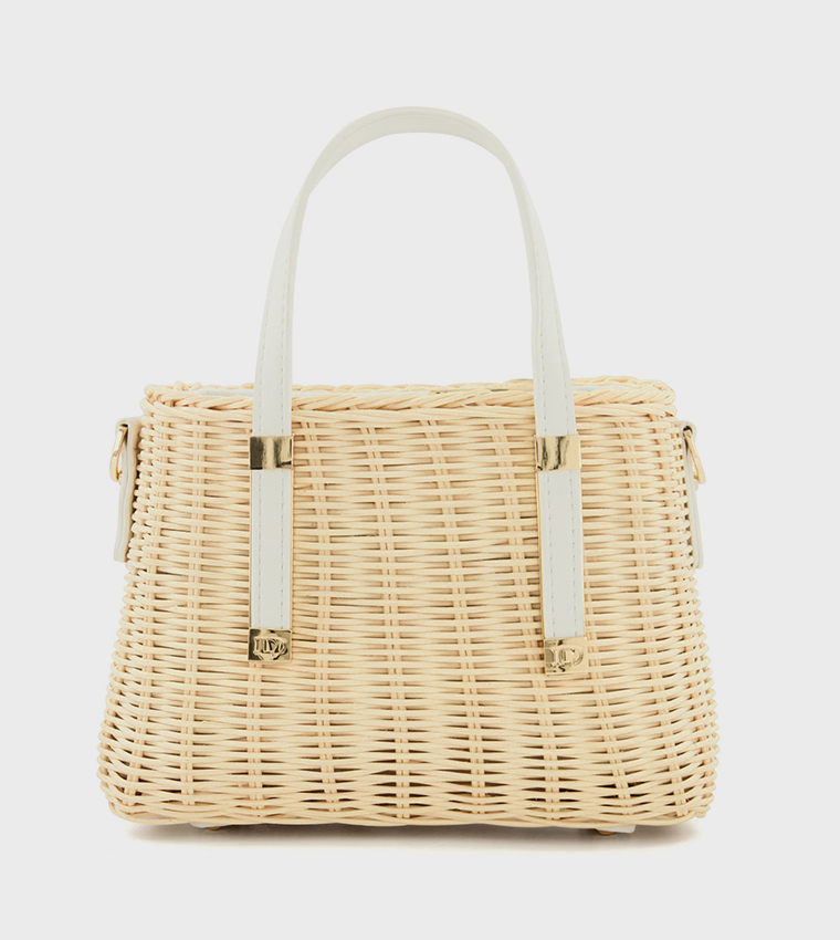 DINKYDORRIES Raffia Handheld Bag