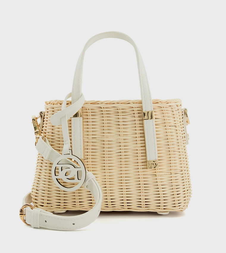 DINKYDORRIES Raffia Handheld Bag