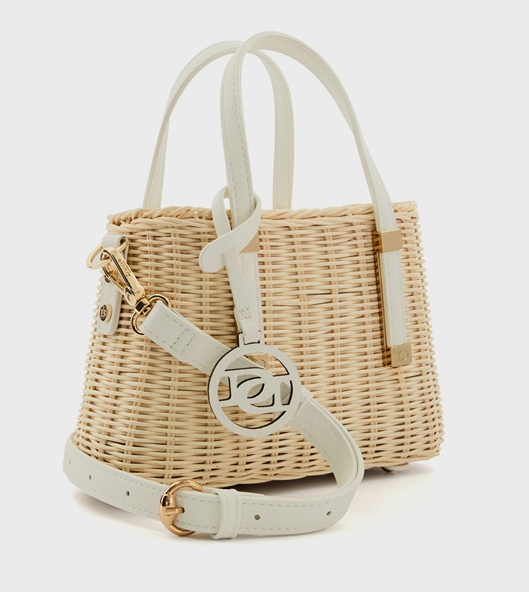 DINKYDORRIES Raffia Handheld Bag