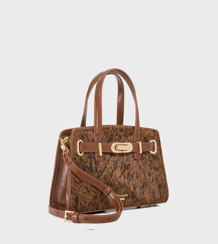DINKYDEFINE Animal Print Satchel Bag