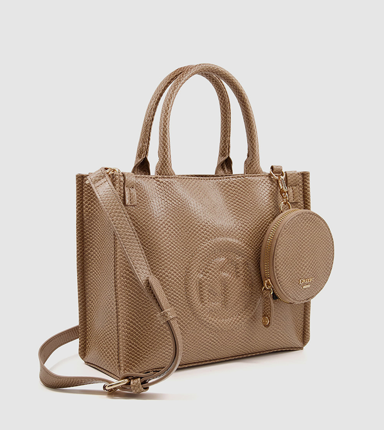 Dinkydexter Croc Textured Tote Bag
