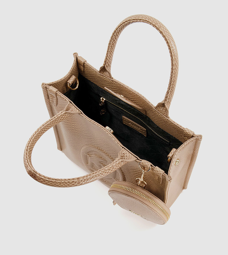 Dinkydexter Croc Textured Tote Bag