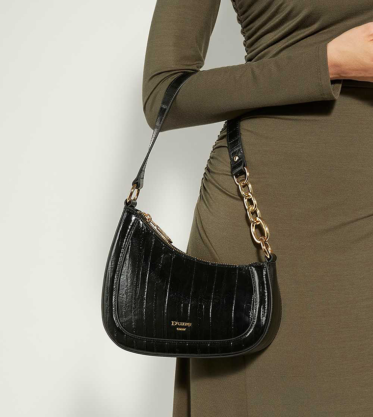 DIRECTION Textured Assymetric Shoulder Bag