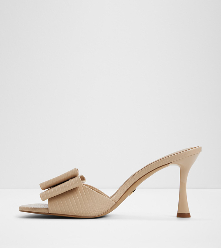 DISTINGUISHED Bow Detail Heeled Sandals
