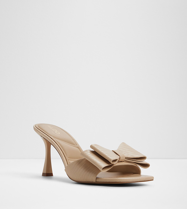 DISTINGUISHED Bow Detail Heeled Sandals