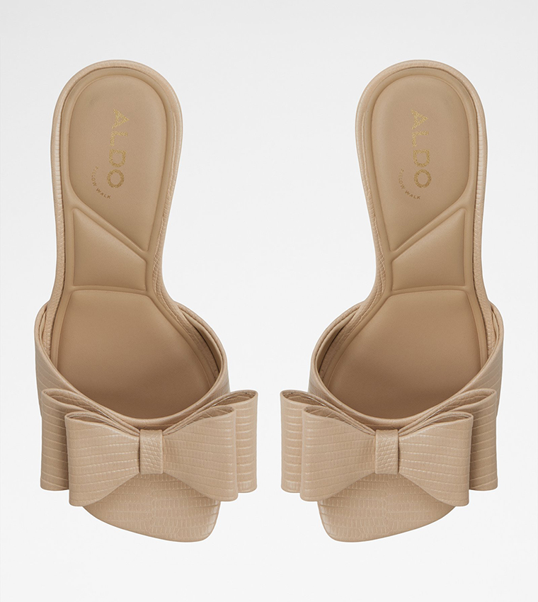 DISTINGUISHED Bow Detail Heeled Sandals