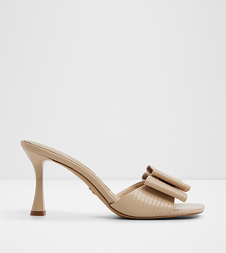 DISTINGUISHED Bow Detail Heeled Sandals