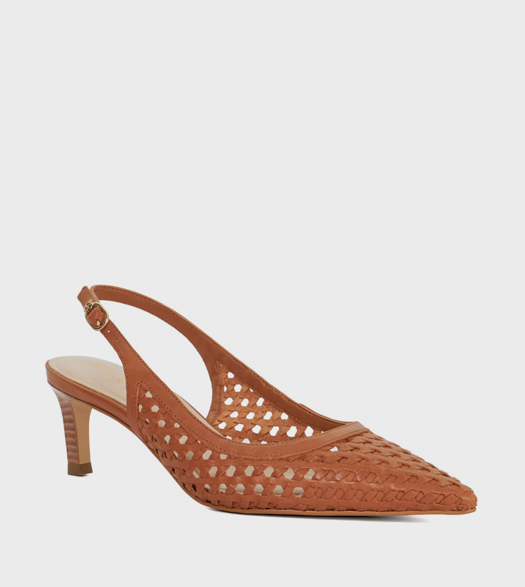 DIVIDED Pointed Toe Slingback Pumps