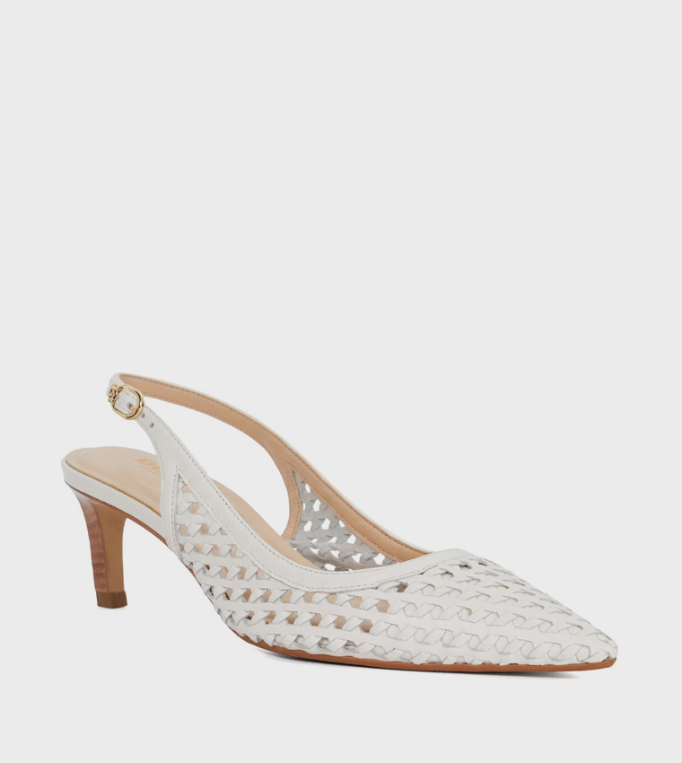 DIVIDED Pointed Toe Slingback Pumps