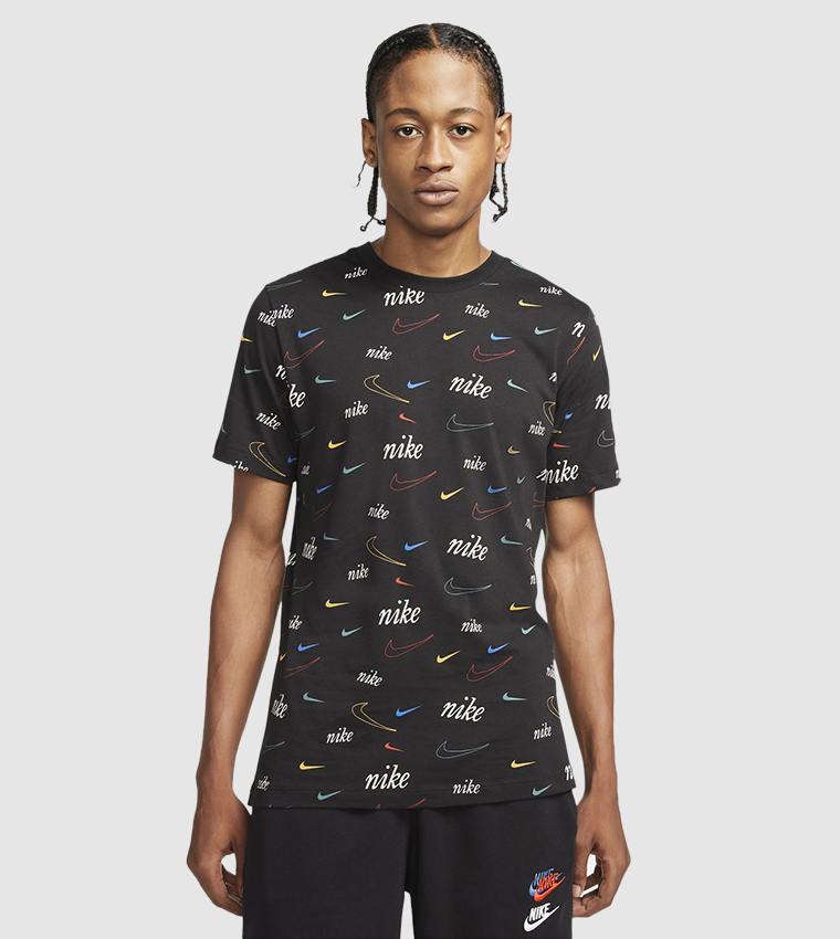 Buy Nike M Nsw Swoosh 50 AOP Tee In Black 6thStreet UAE