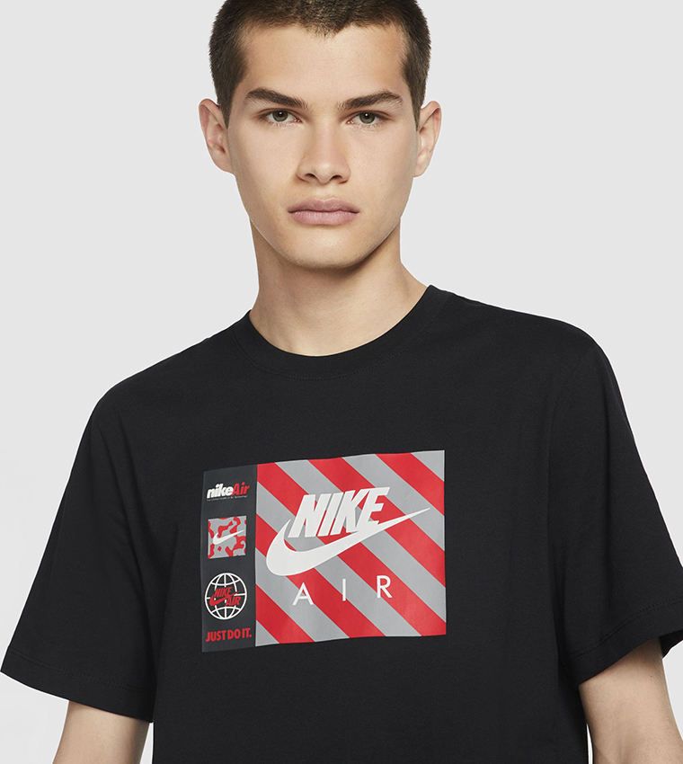 Buy Nike M NSW TEE SWOOSH BY AIR HBR In Black | 6thStreet Kuwait