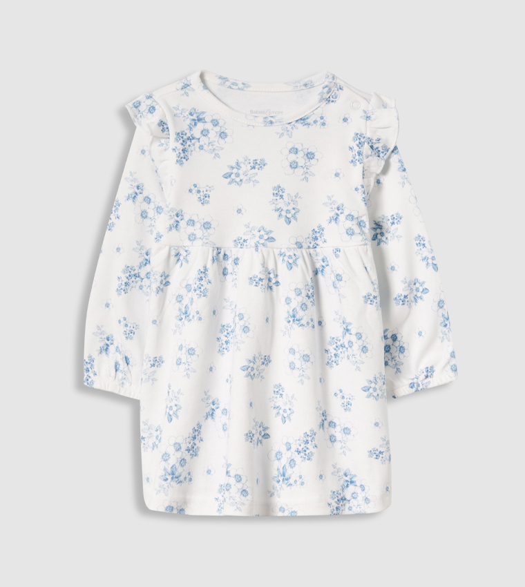 Floral Printed Ruffle Detail Midi Dress