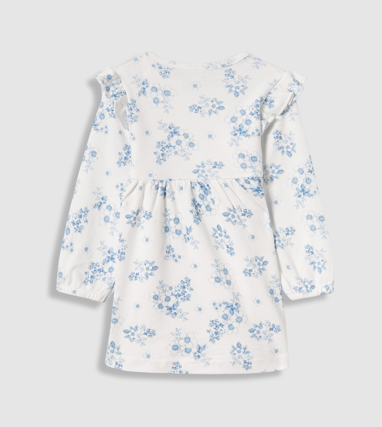Floral Printed Ruffle Detail Midi Dress