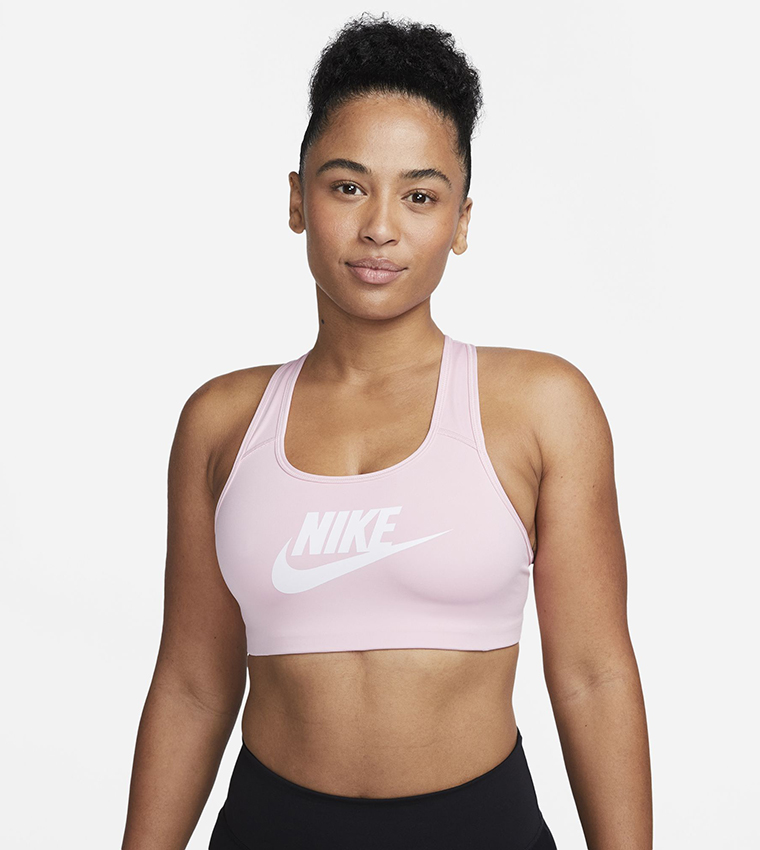 Buy Nike Dry Fit Swoosh Sports Bra In Pink