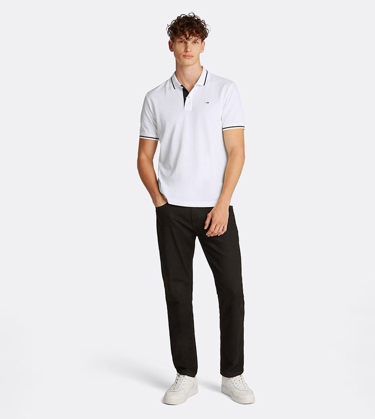 Flag Detail Short Sleeves Polo T-Shirt