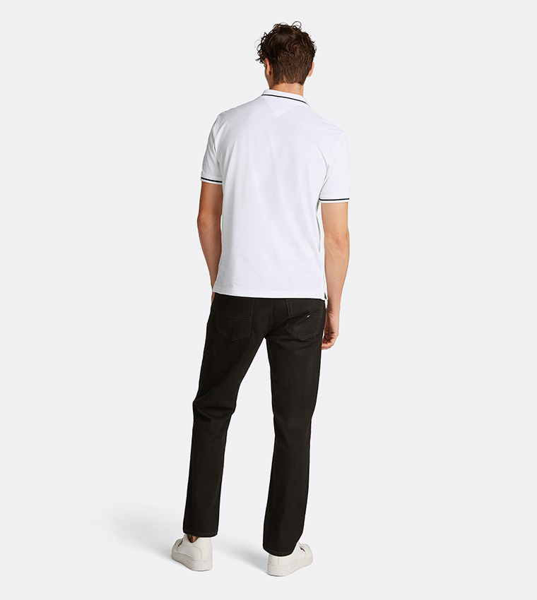 Flag Detail Short Sleeves Polo T-Shirt