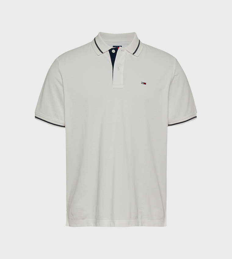 Flag Detail Short Sleeves Polo T-Shirt