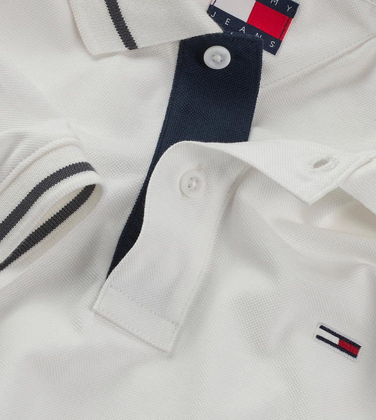 Flag Detail Short Sleeves Polo T-Shirt