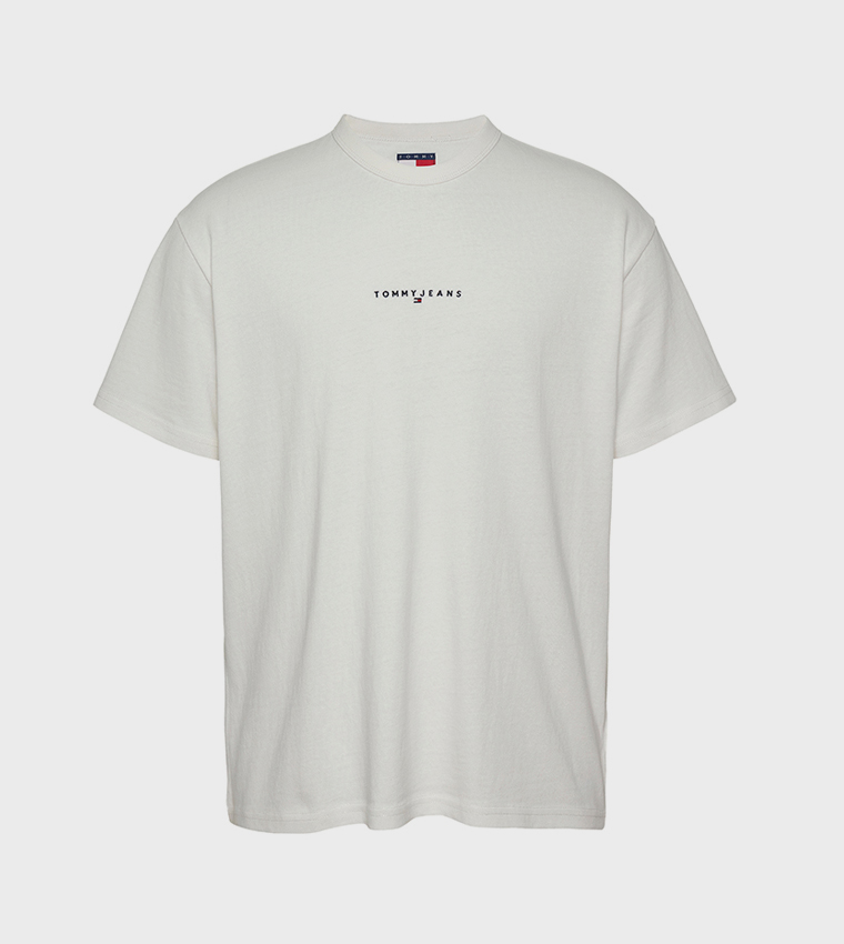 تيشيرت كم قصير بشعار مطرز 