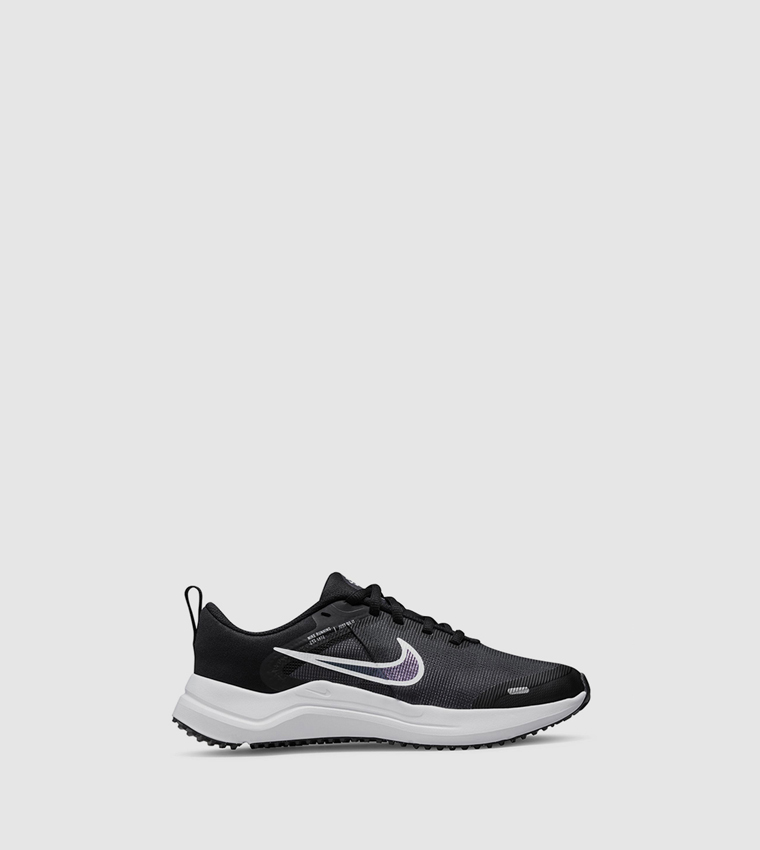 Buy Nike Downshifter Logo Detailed Lace Up Running Shoes In Black