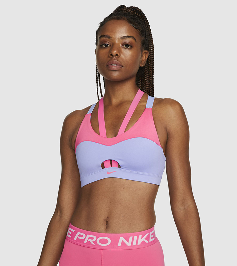 Buy Nike Color Block Cut Out Detail Sports Bra In Pink