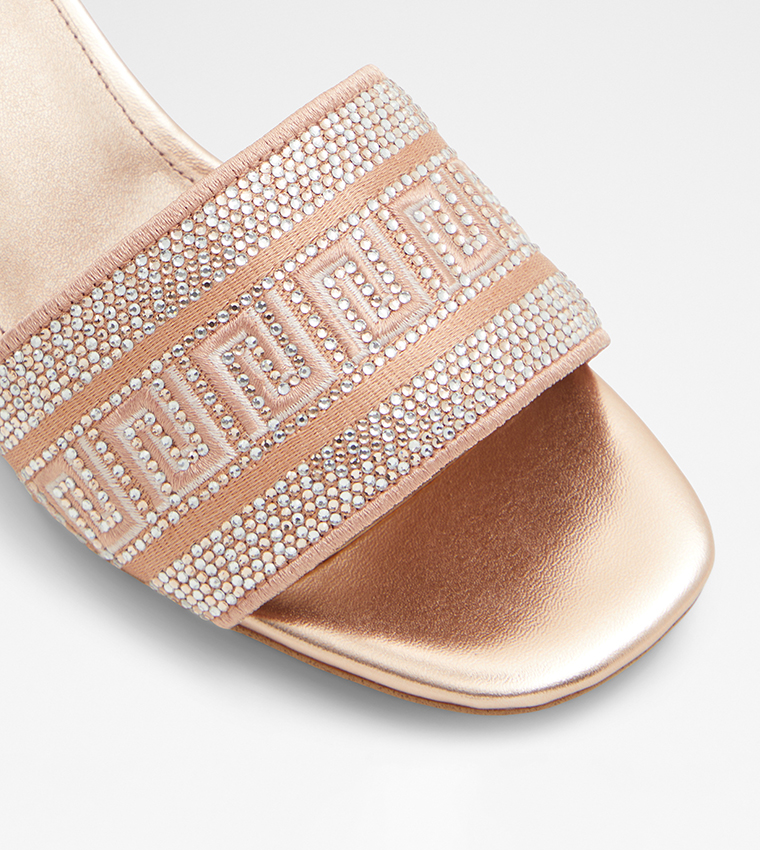 Buy Aldo DORISSA Embellished Block Heel Sandals In Pink 6thStreet Saudi Arabia