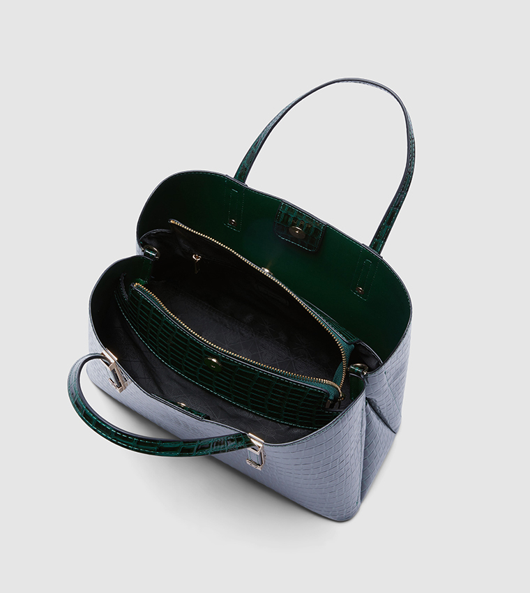 Dorrie Croc Textured Tote Bag