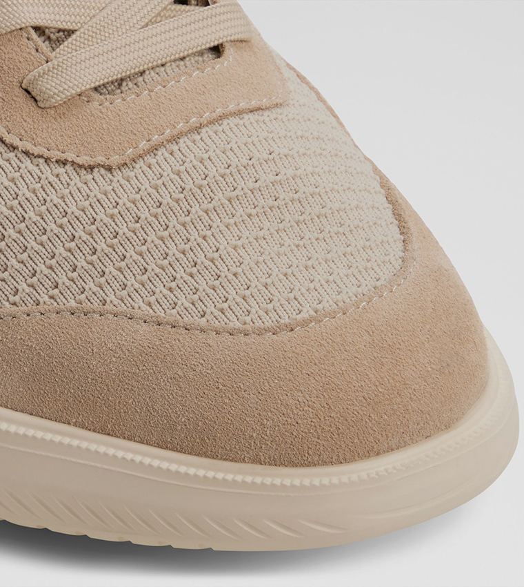 DOYLE Textured Lace-Up Sneakers