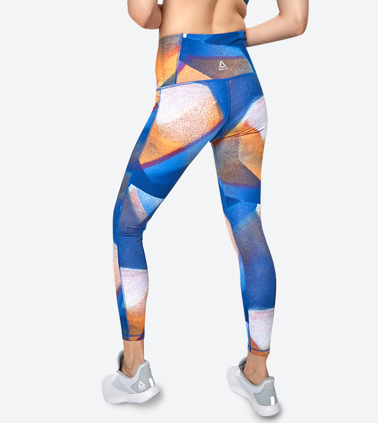 Buy Reebok Yoga Lux Bold Highrise Tights Blue In Blue