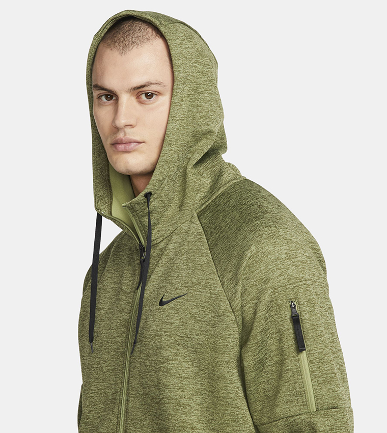 Nike therma 2024 hoodie olive green