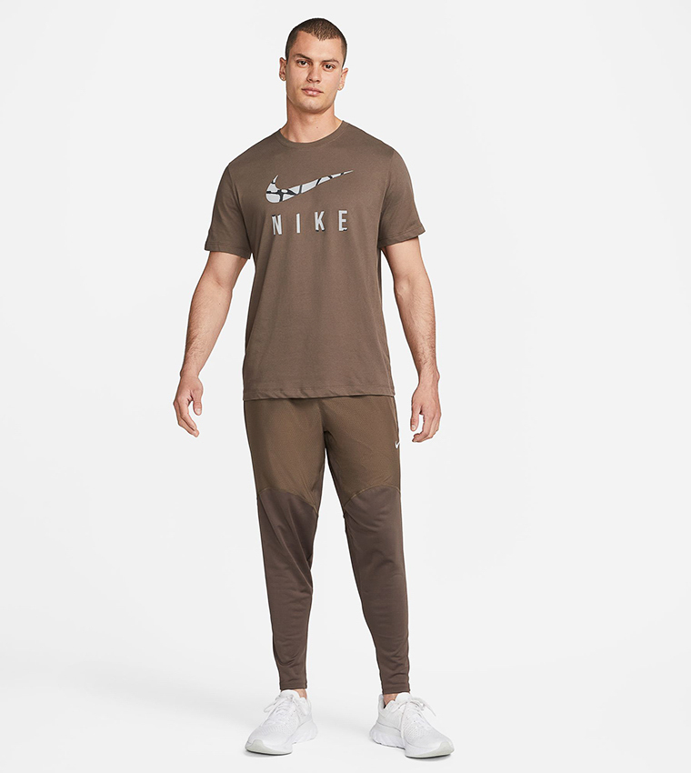 Buy Nike Dri Fit Run Division T Shirt In Brown 6thStreet UAE