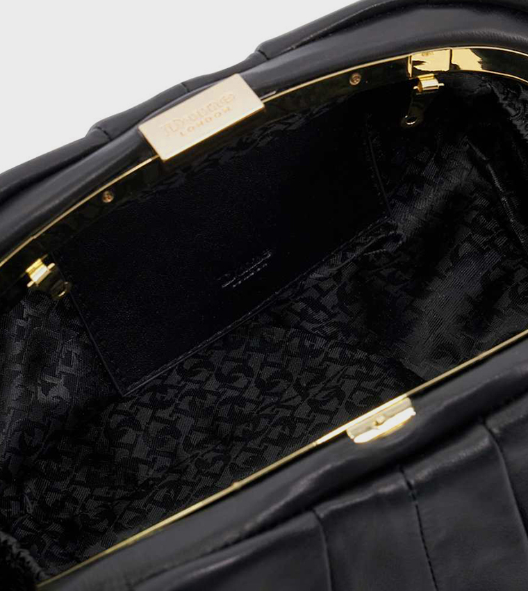 DRAPERY Textured Clutch with Sling