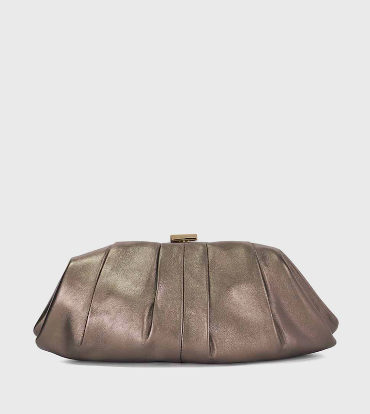 DRAPERY Textured Clutch with Sling