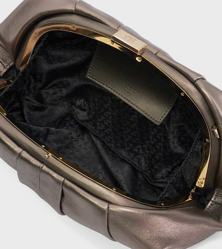 DRAPERY Textured Clutch with Sling