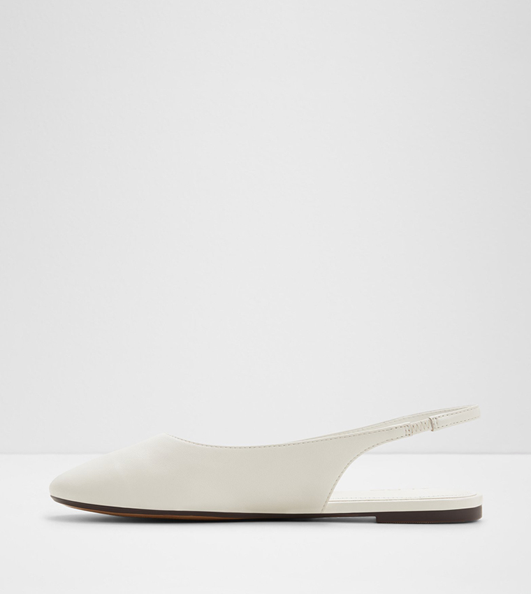 DROPWAVE Almond Toe Slingback Flat Shoes